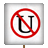 No U Placard