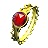 Gold Filigree Ring set with a Ruby