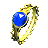 Gold Filigree Ring set with a Sapphire