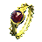 Gold Filigree Ring set with a Star Ruby