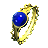 Gold Filigree Ring set with a Water opal