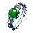 Silver Filigree Ring set with a Emerald