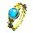 Gold Filigree Ring set with a Aquamarine
