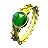 Gold Filigree Ring set with a Emerald