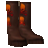 Orange Skull Boots