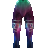Pants with a Rainbow Leopard Print