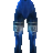 Pants with a Blue Leopard Print