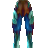 Pants with a Waterlily Print