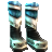 Boots with a Blue Zebra Print