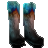 Boots with a Waterlily Print