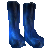 Boots with a Blue Leopard Print