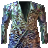 Robe with a Rainbow Leopard Print