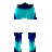 Blue Fret Thigh High Boots